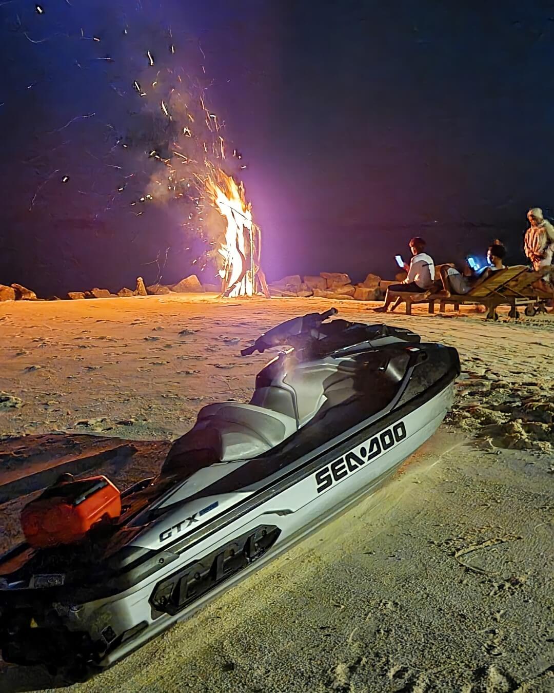 Drive a jetski after dark